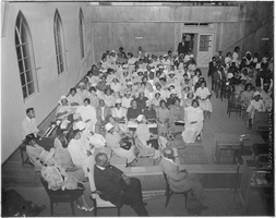 Set of photographs including Church of God, convocation, and wedding: image 001