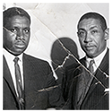black and white photograph of Donald Clark and Charles Kellar