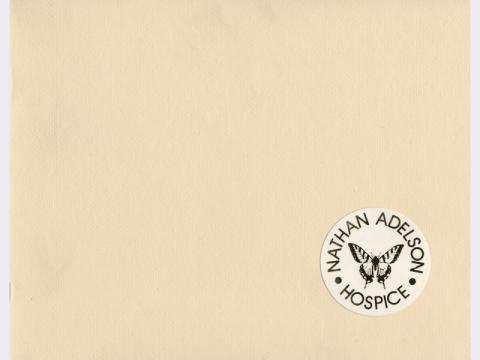 Brochure for Nathan Adelson Hospice, 1980