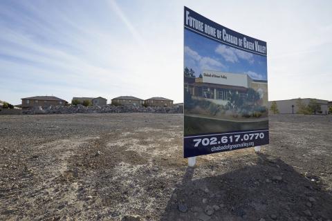 Future site of the Chabad of Green Valley located on southeast corner of Kenneth Avenue and Carnegie Drive in Henderson, Nevada.