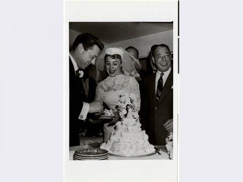 Eydie Gorme and Steven Lawrence wedding day in Las Vegas 