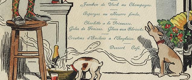 Consecration event, menu May 31, 1901, at St. James Restaurant