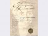 Charter to certify Aviva of Summerlin as an official unit of the Las Vegas Chapter of Hadassah, October 23, 1995