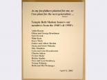 List of Temple Beth Sholom members from the 1940s and 1950s, April 11, 2003