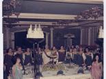 Nat Hart and staff at Caesars Place restaurant, 1970s