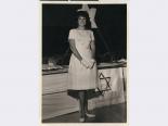 Photograph of Ruth Urban at Temple Beth Sholom (Bat Mitzvah?), 1964