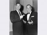 Jack Entratter with Hank Henry, Sands Hotel, Las Vegas, 1957