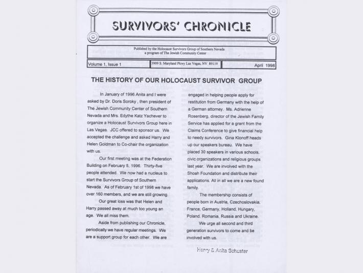 Survivors' Chronicle, April 1998