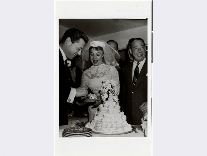Eydie Gorme and Steven Lawrence wedding day in Las Vegas 