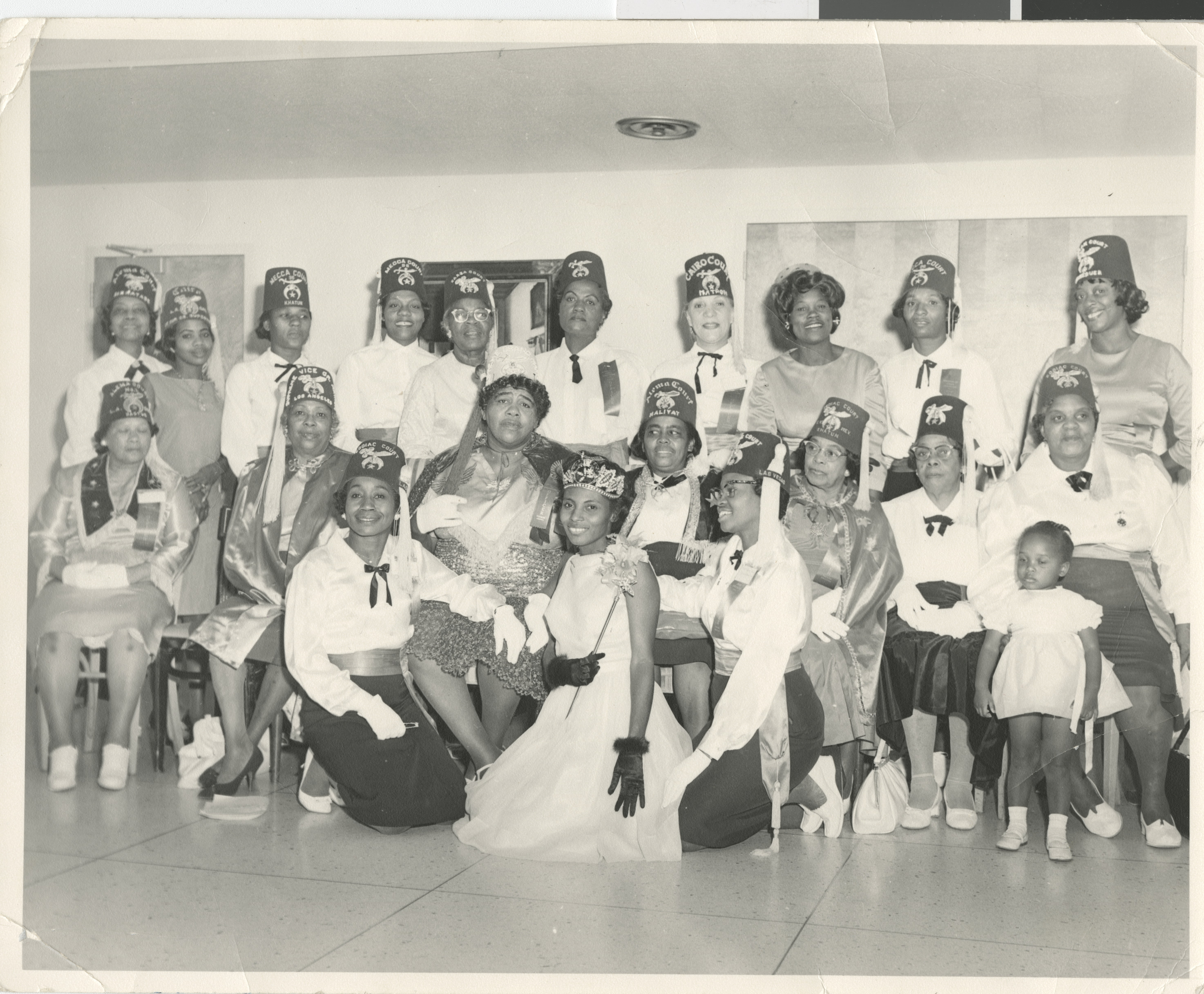 Black and white photograph of the Order of the Sphinx group