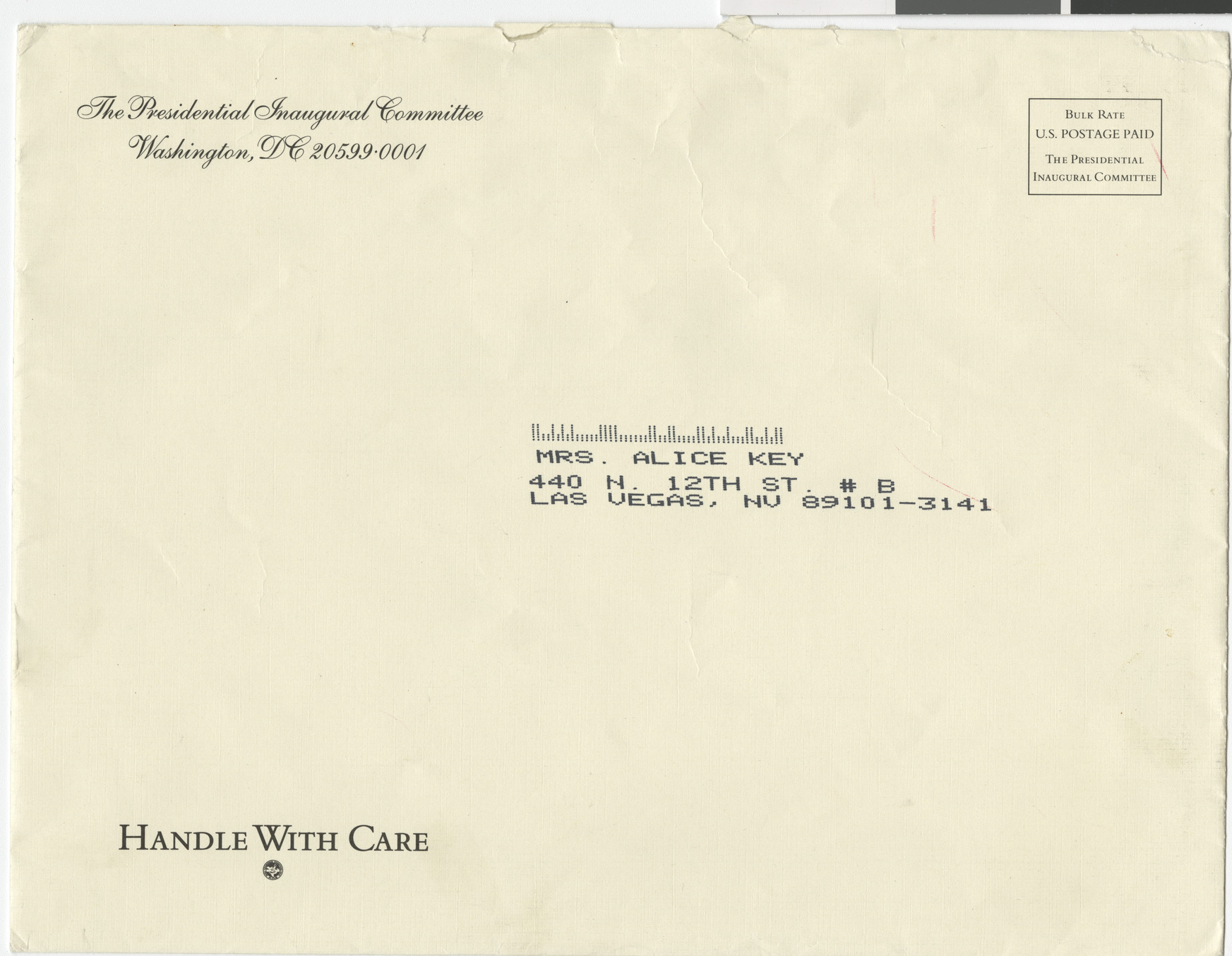 Invitation to the Presidential Inauguration and related material, 1993