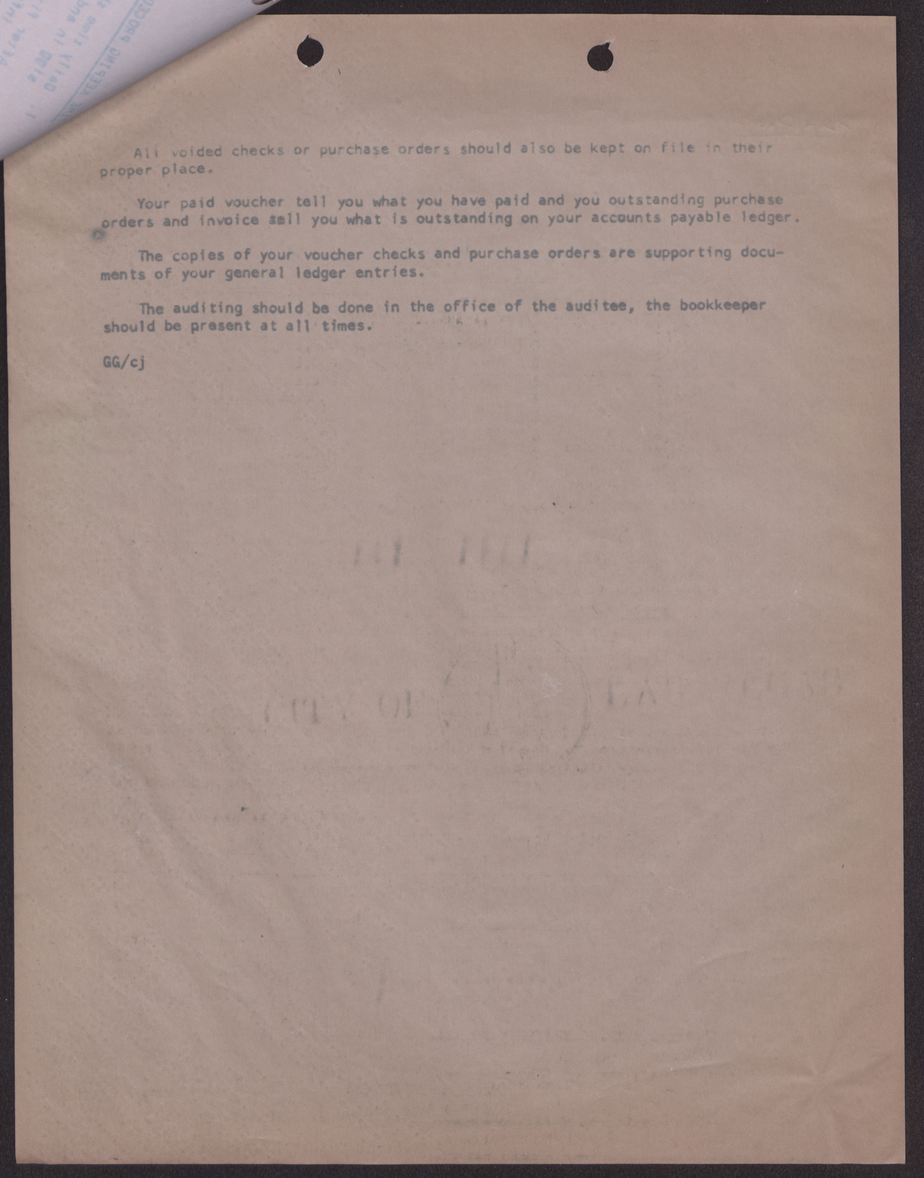 Financial guidelines approved by George Gant (4 pages), no date, page 4