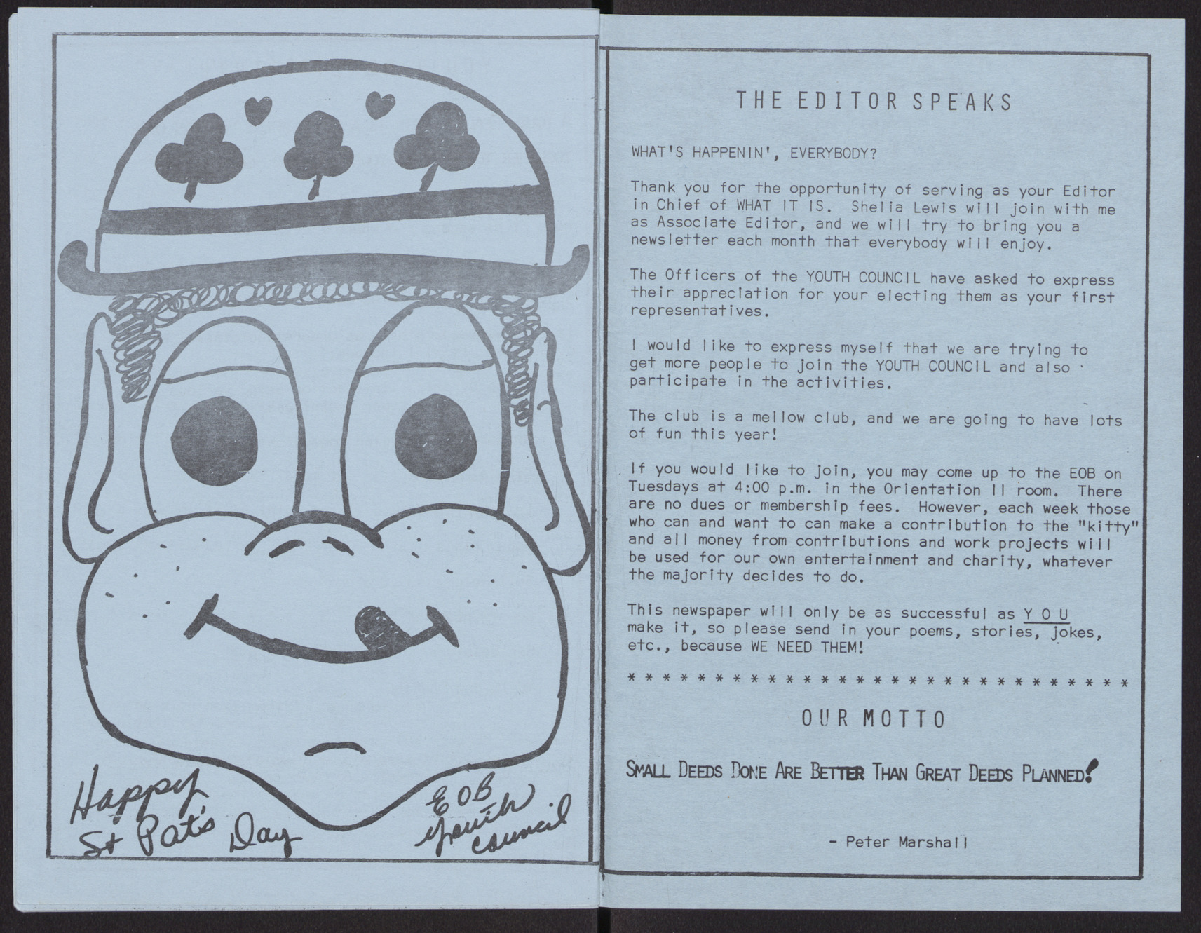Newsletter, Issue 1 of "What it Is" (16 pages), February 25, 1975, page 14-15