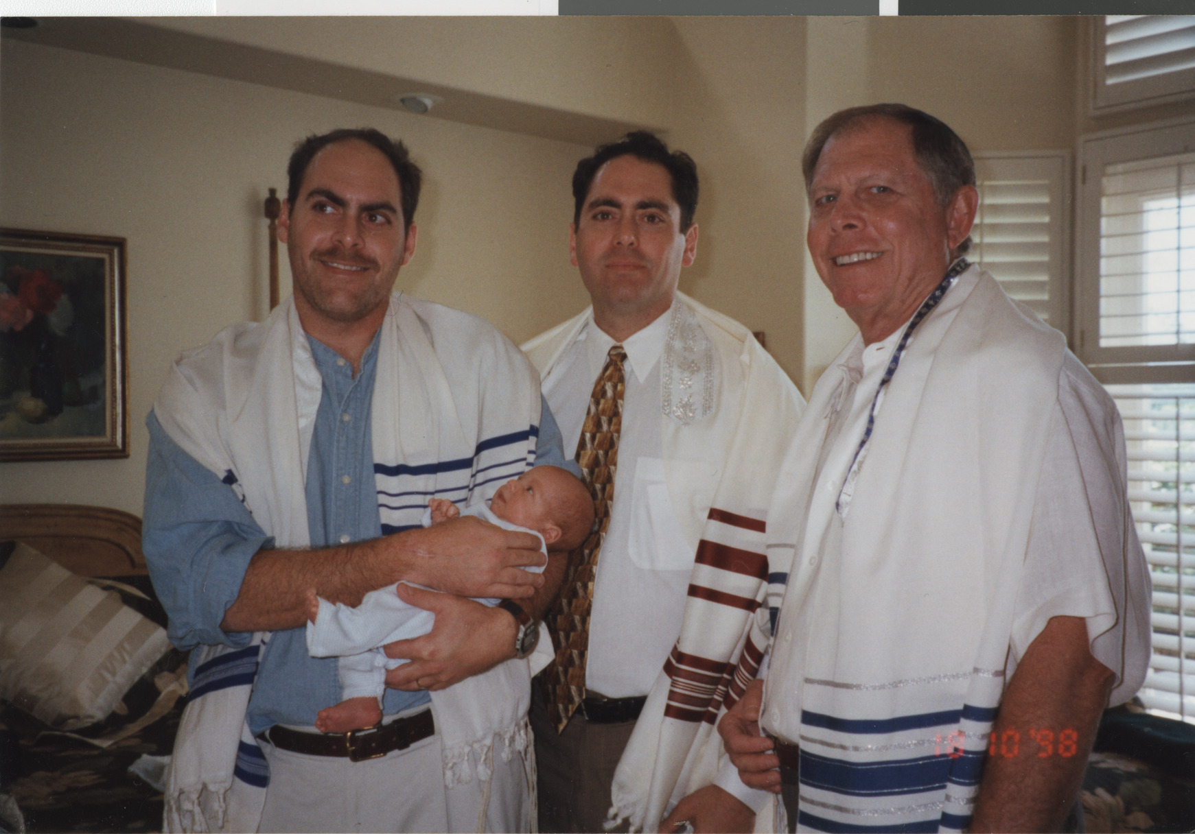 Photograph of bris and baby naming, September 26, 1998