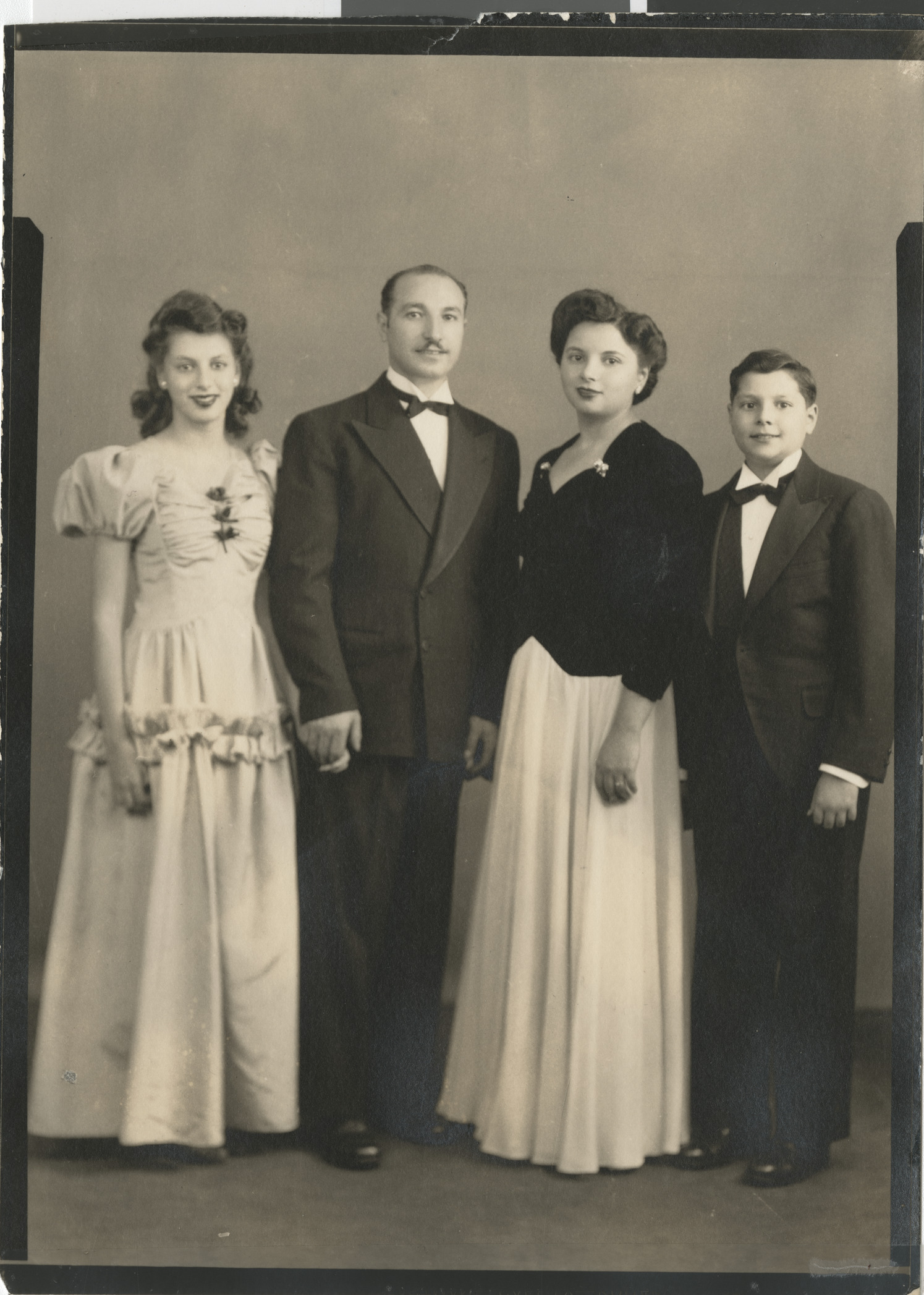 Family portrait from Sol Becker's Bar Mitzvah (Dorothy Eisenberg's brother)