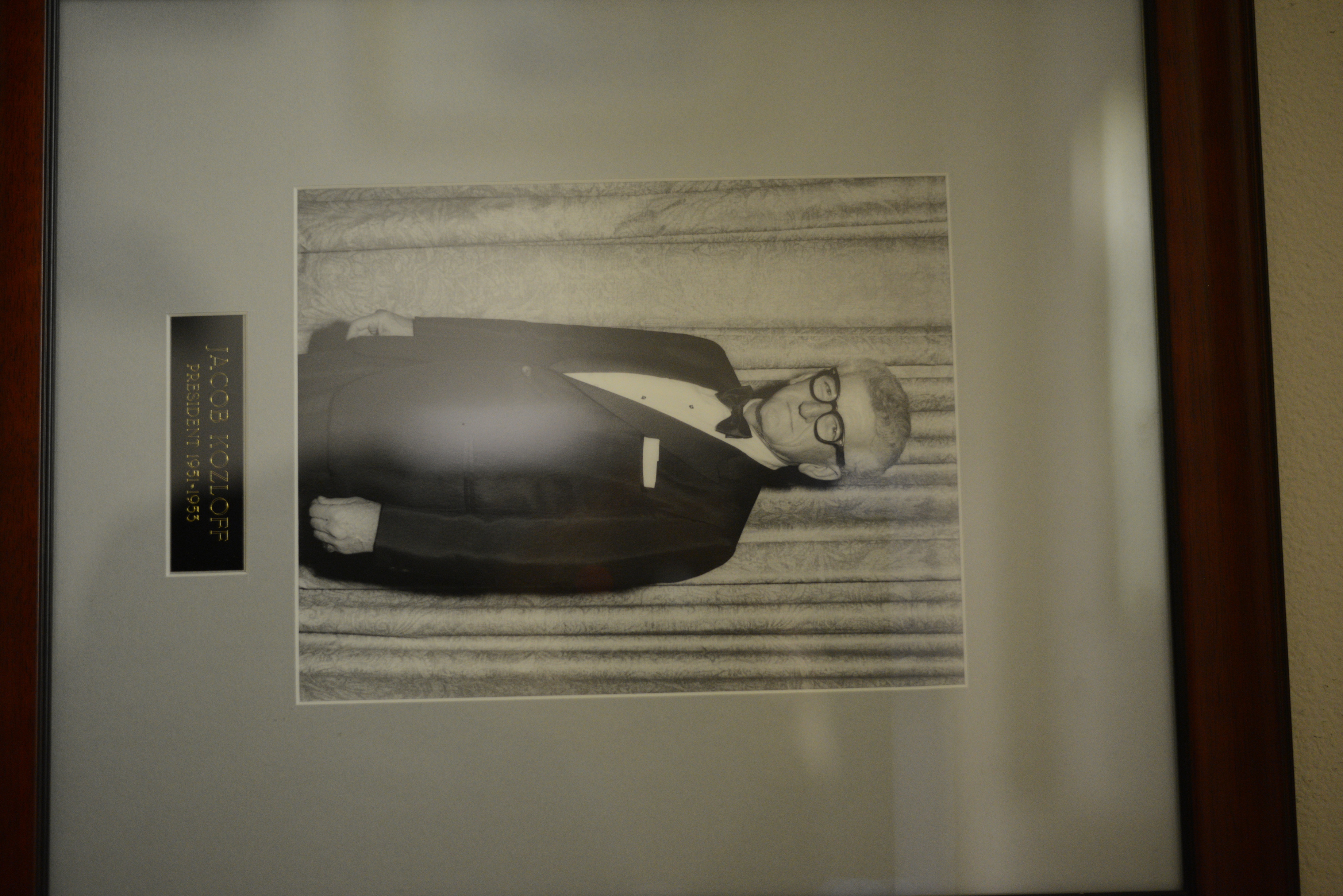 Portrait of Jacob Kozloff, Temple Beth Sholom president, 1951-1955