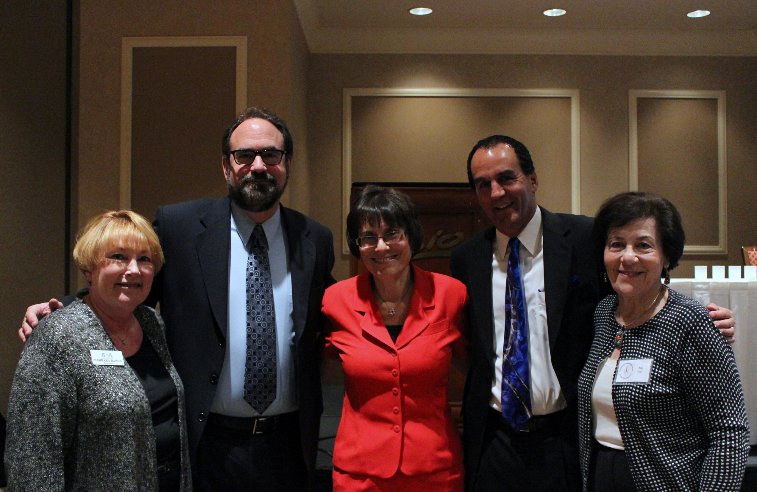 Barbara Raben (JFSA), Rabbi Akselrad, Esther Finder, Kevin Janison and Raymonde (Ray) Fiol (photo by Jordan Kyle Hoffman)