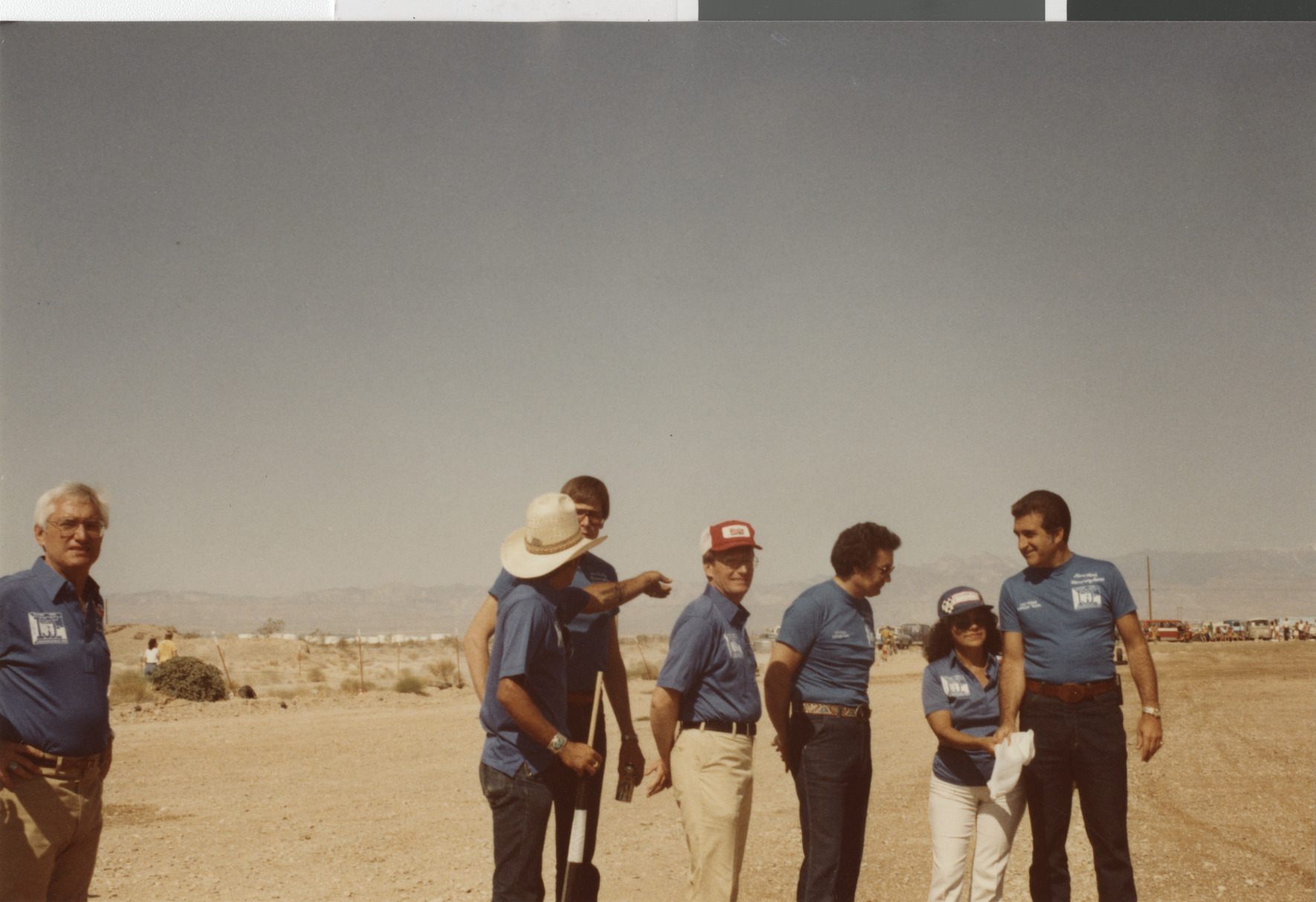 Photograph of Ron Lurie at at the Superbikers Grand Prix, Speedrome, Las Vegas, Nev., June 6, 1982