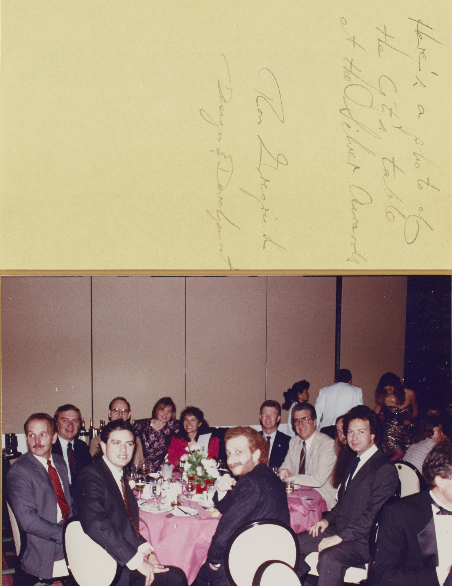 Photograph of the City's table at the Silver Awards