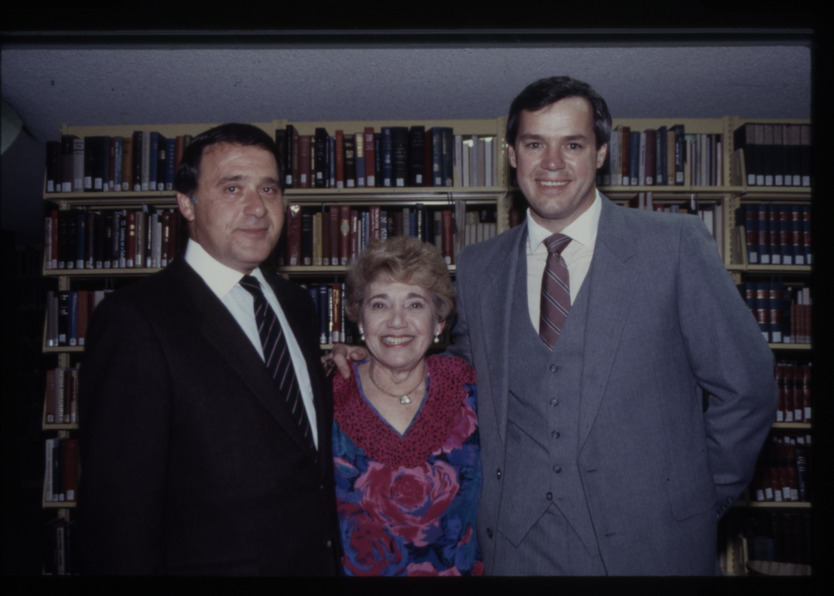Transparency slide of the dedication of the Lloyd Katz Honors Lounge at UNLV Library
