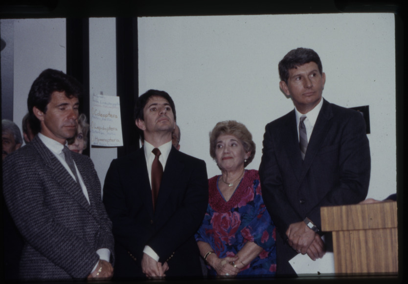Transparency slide of the dedication of the Lloyd Katz Honors Lounge at UNLV Library