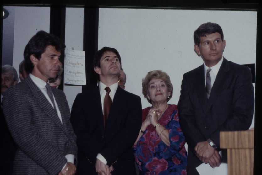 Transparency slide of the dedication of the Lloyd Katz Honors Lounge at UNLV Library