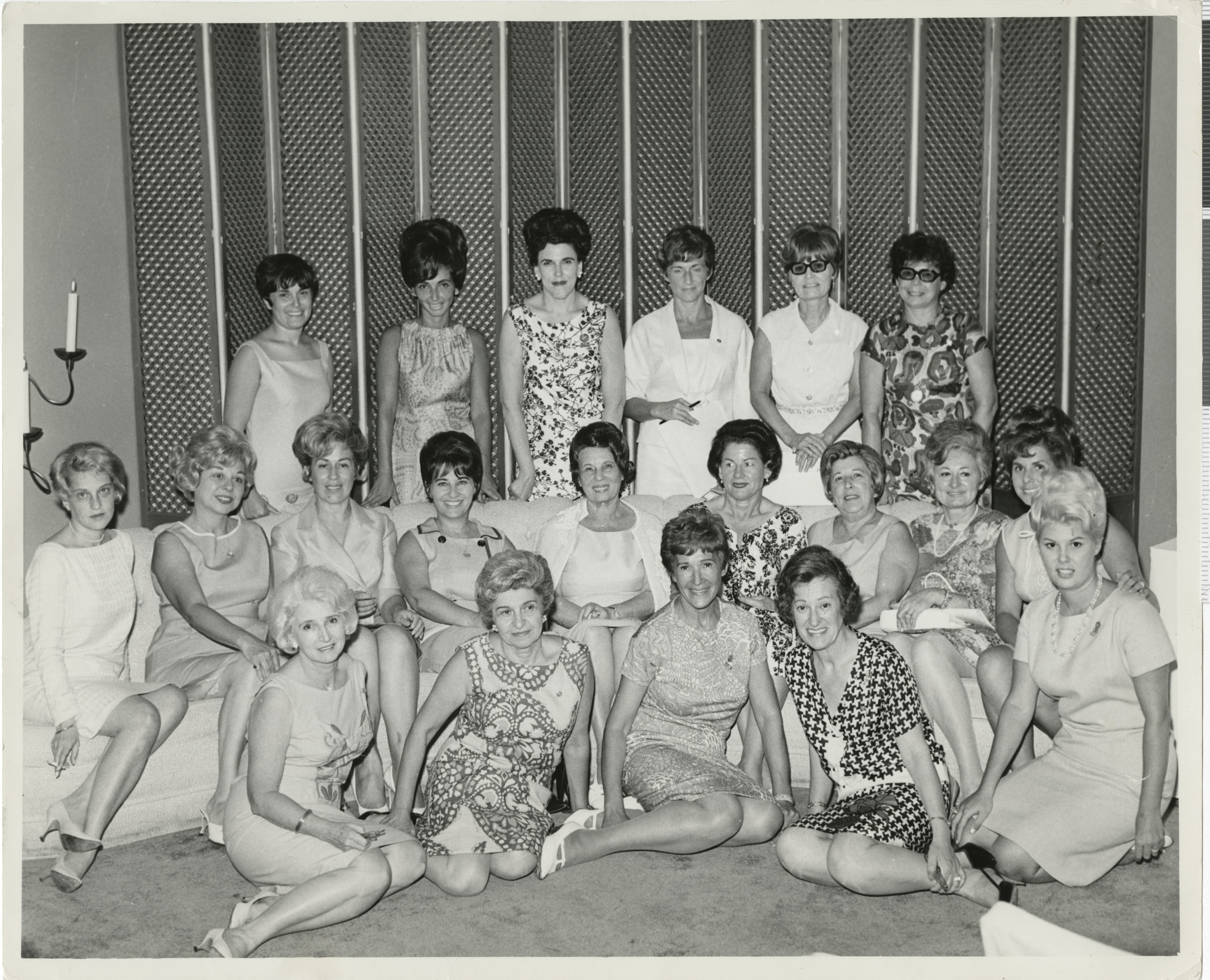 Black and white photo of a group of Hadassah members, no date
