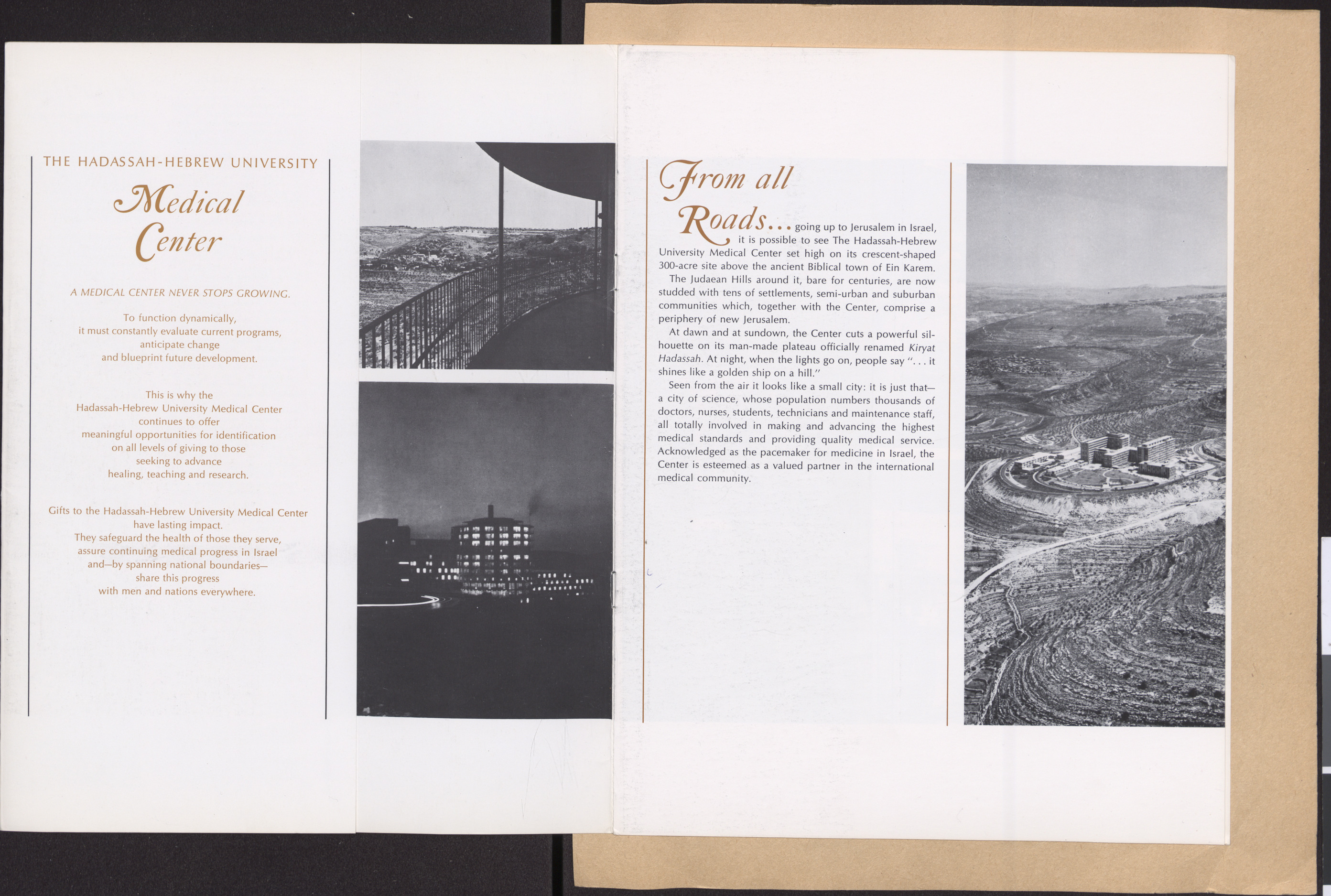 Brochure, Hadassah-Hebrew University Medical Center, pages 1-2