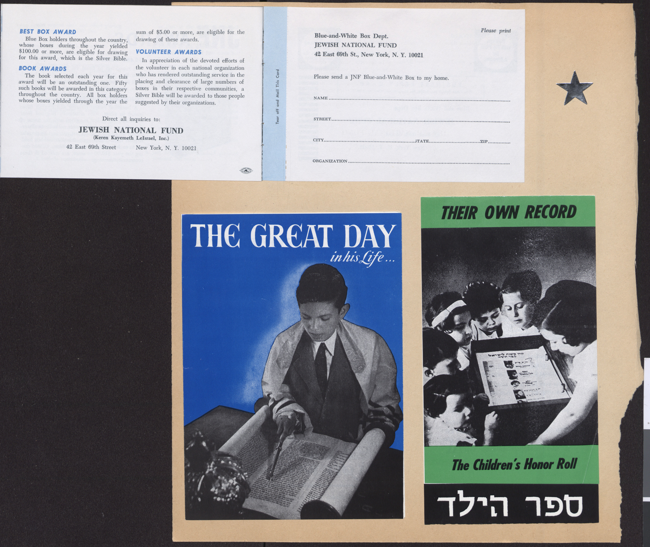 Pamphlet, The Box That Built a Nation,  Jewish National Fund, pages 13-14