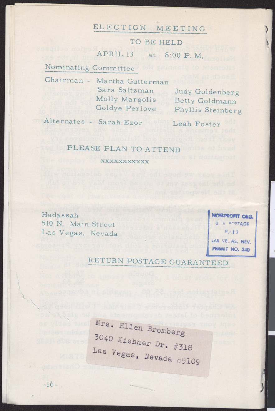 Hadassah Newsletter, March 1970, page 16
