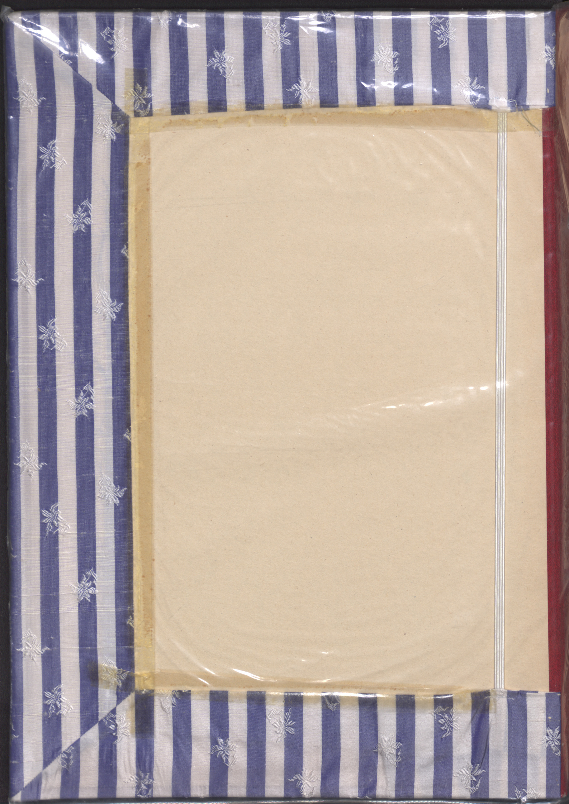 Inside cover of scrapbook