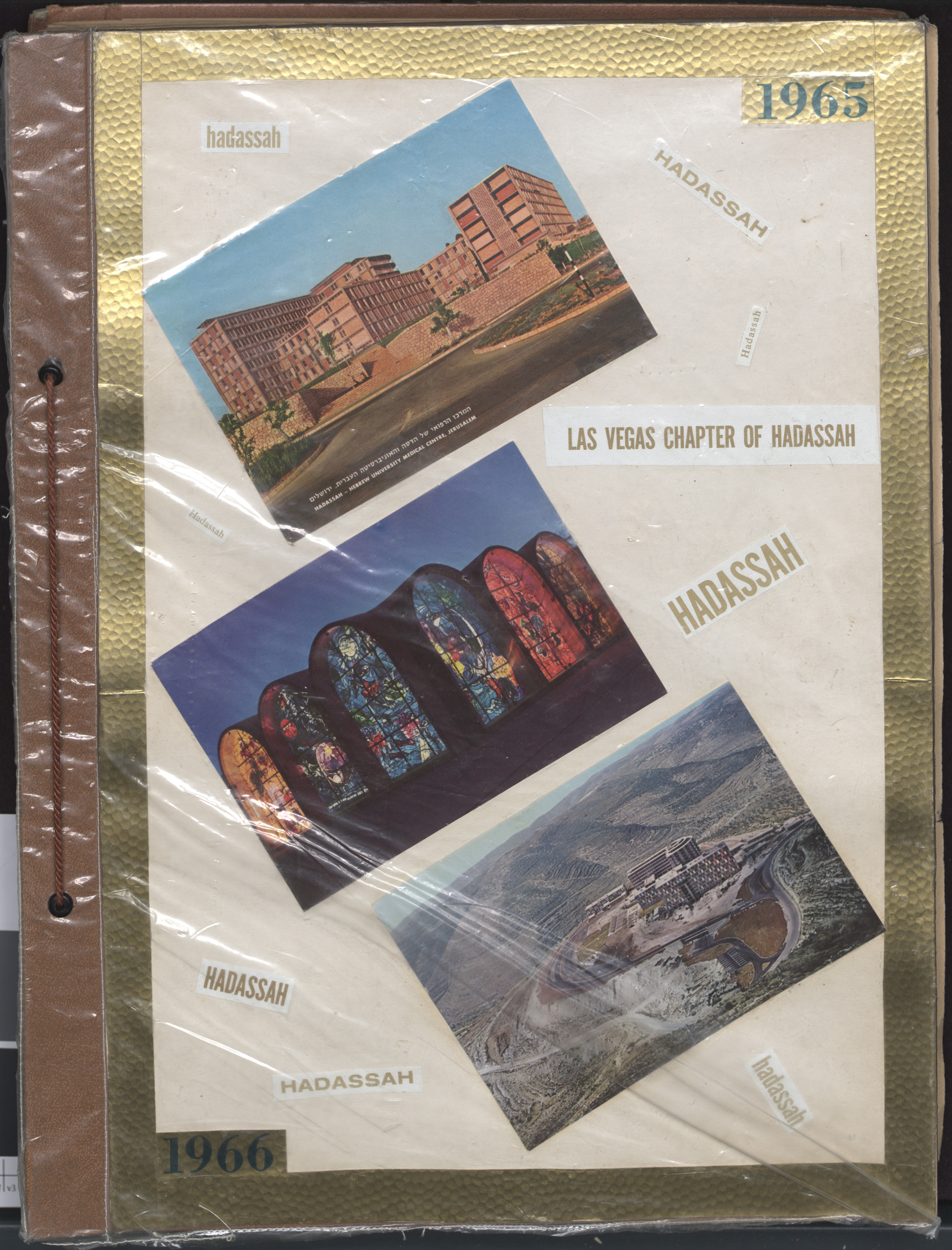 Hadassah Scrapbook cover, 1965-1966