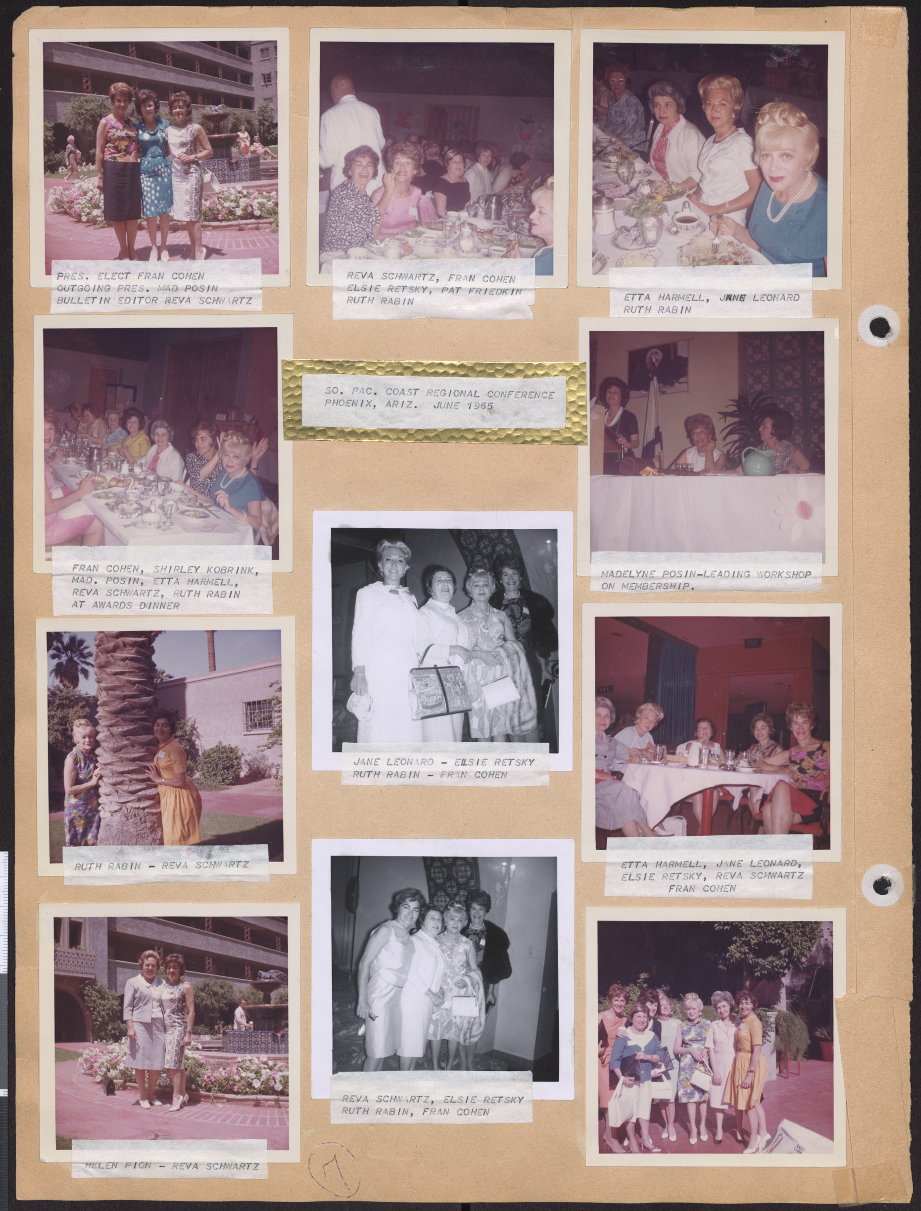 Photographs of Hadassah regional conference, Phoenix, Arizona, 1965
