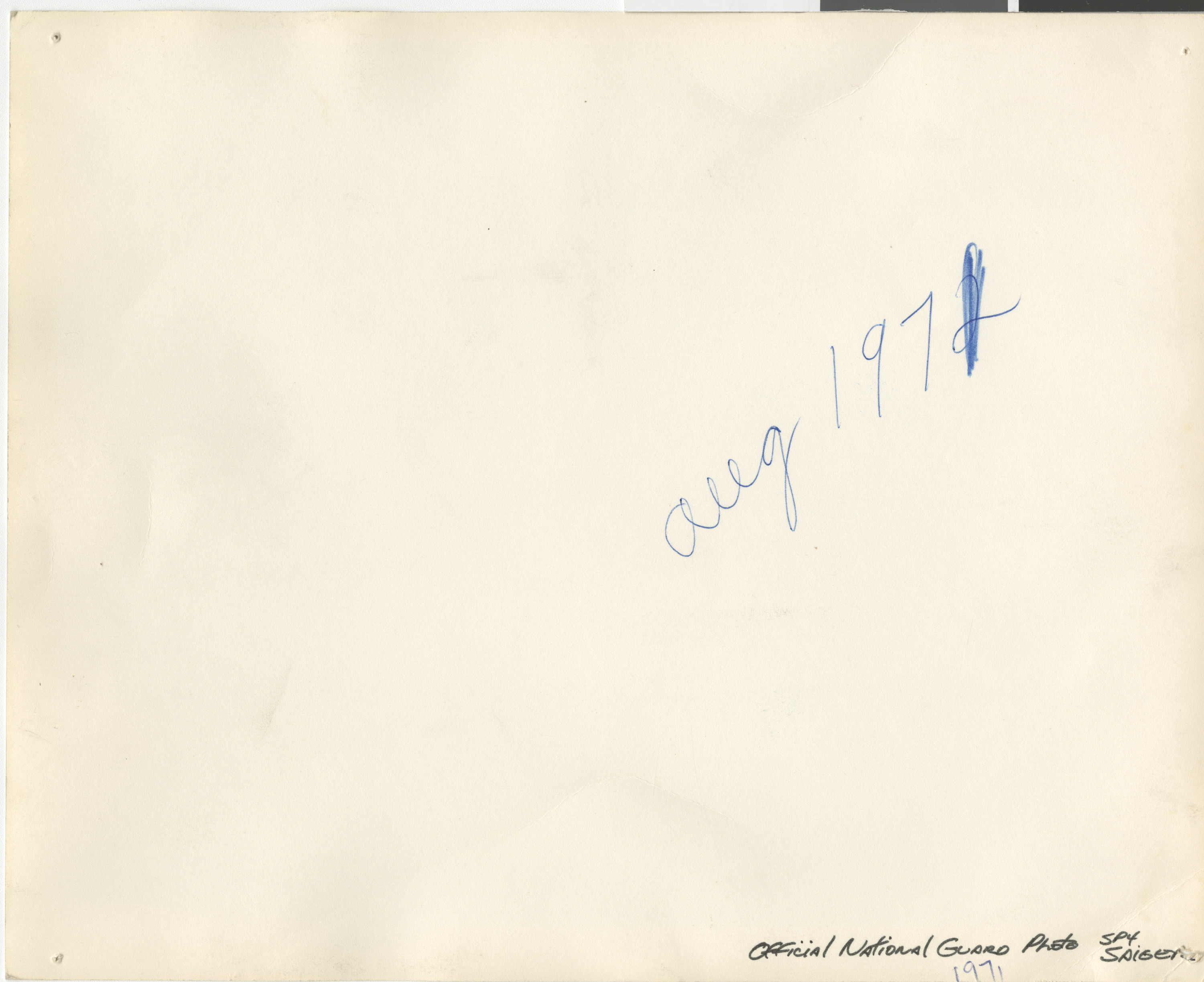 Photograph of Eileen Brookman, August 1971, back