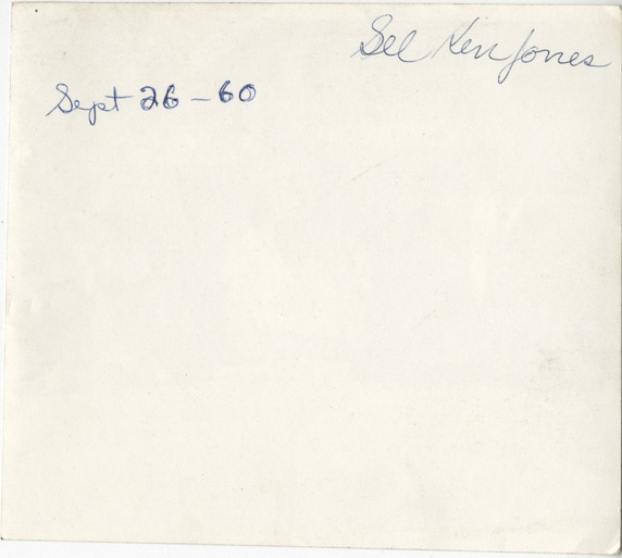 Photograph of Neil Galatz, Eileen Brookman, and unidentified man (back with inscription)