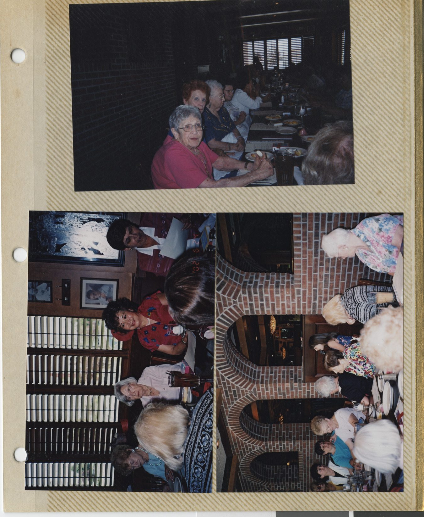 Photographs of the Aviva donor luncheon at Bennigans, 2002