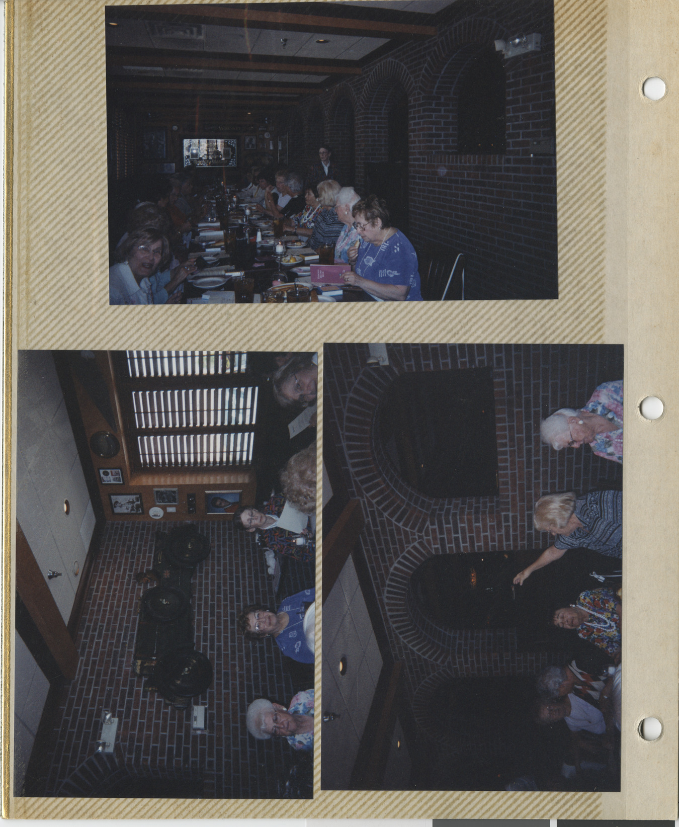 Photographs of the Aviva donor luncheon at Bennigans, 2002