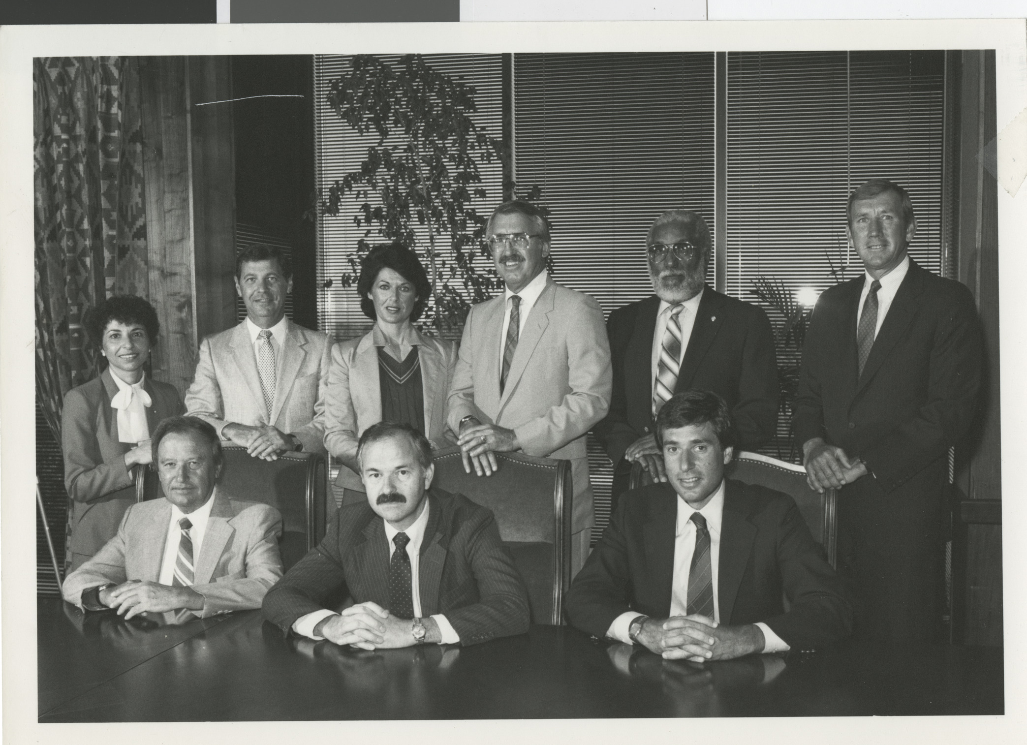 Photograph of Mark Fine and school partnership program advisory board, undated