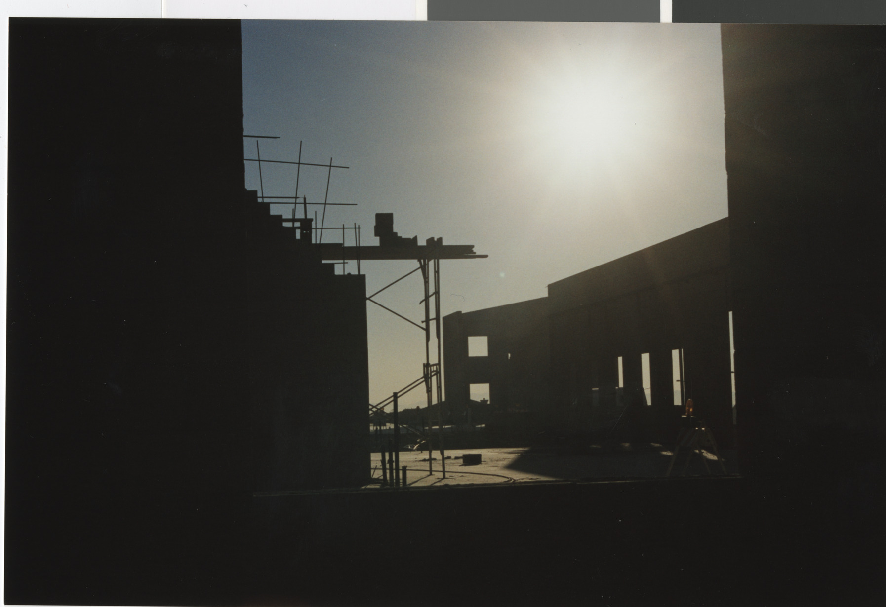 Photograph of view of construction of Temple Beth Sholom, 1990s