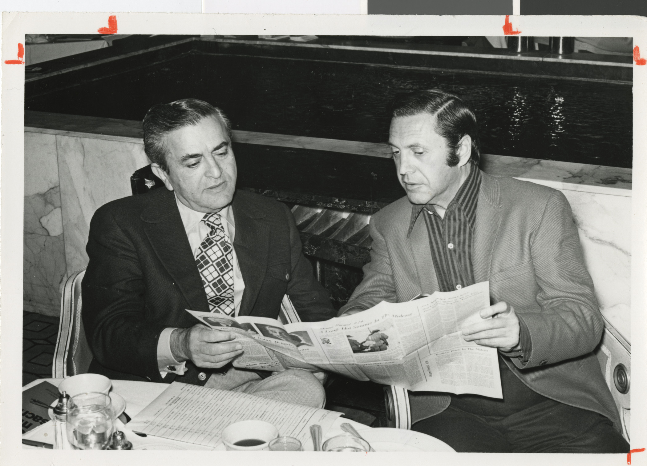 Photograph of Max Goot and Rabbi Gold, 1970
