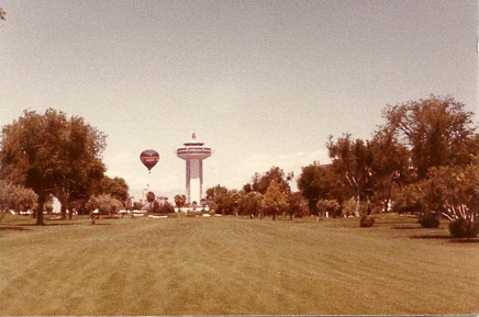 Photograph of Landmark Hotel from golf course