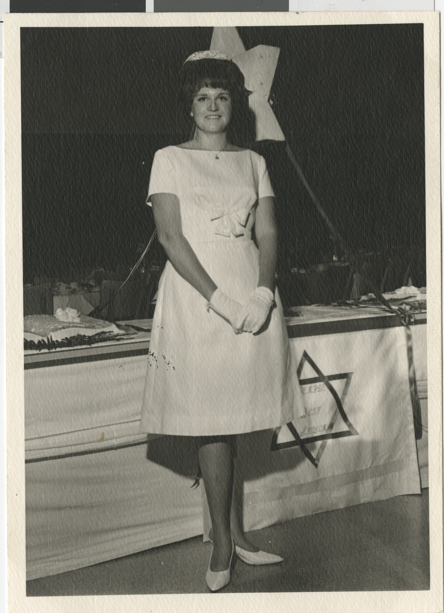 Photograph of Ruth Urban at Temple Beth Sholom (Bat Mitzvah?), 1964