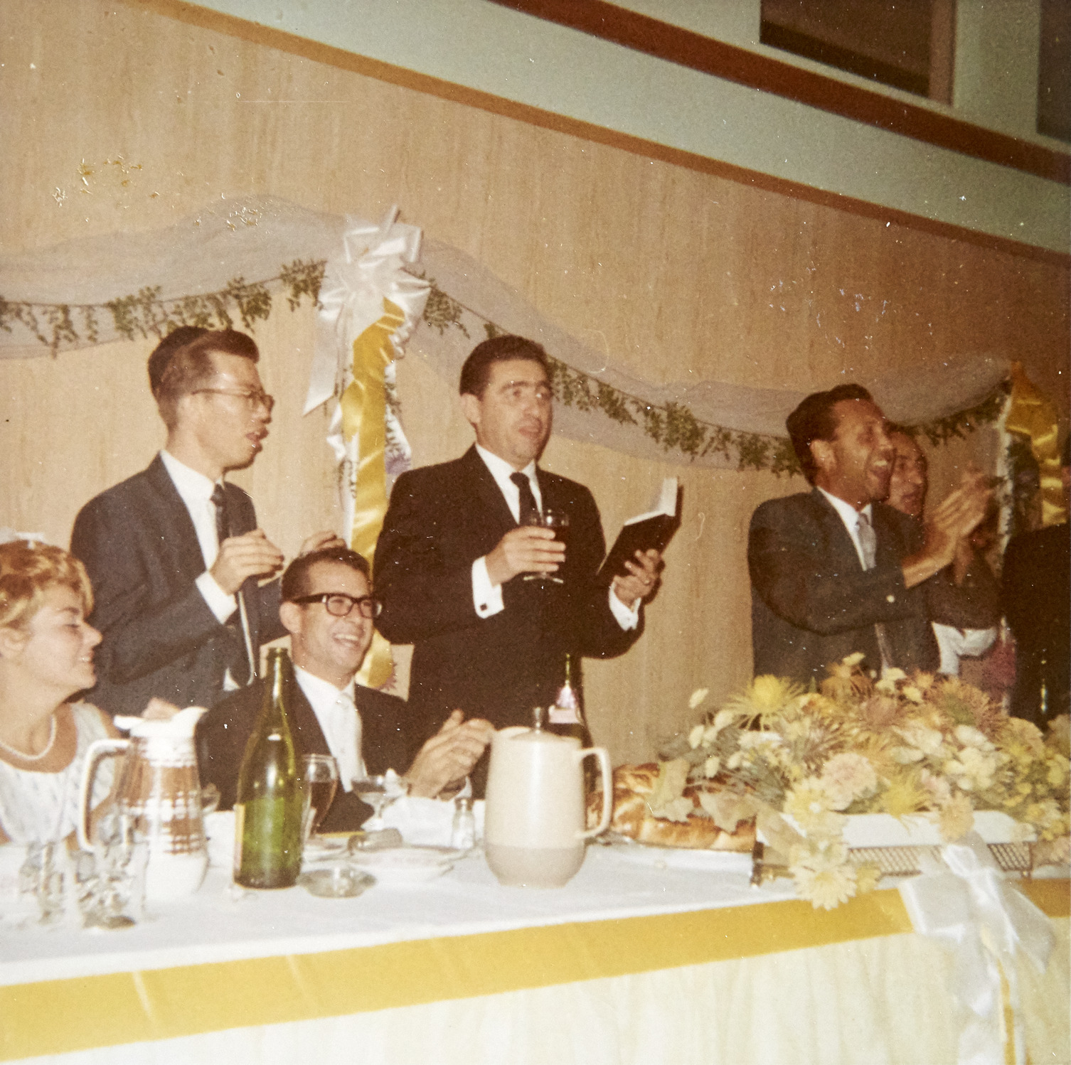 Photograph of wedding reception for David and Iris Torjman, August 1966
