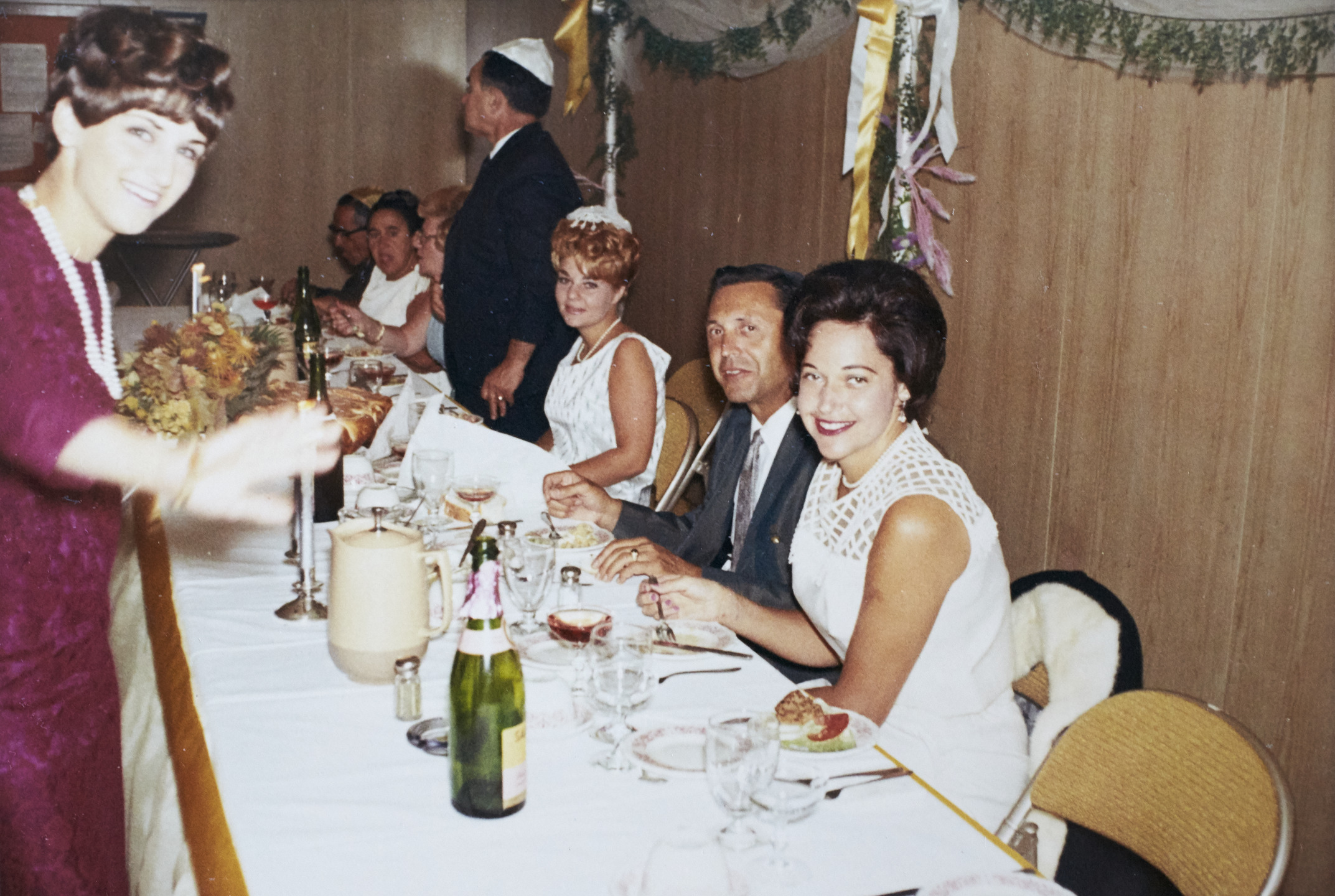 Photograph of wedding reception for David and Iris Torjman, August 1966