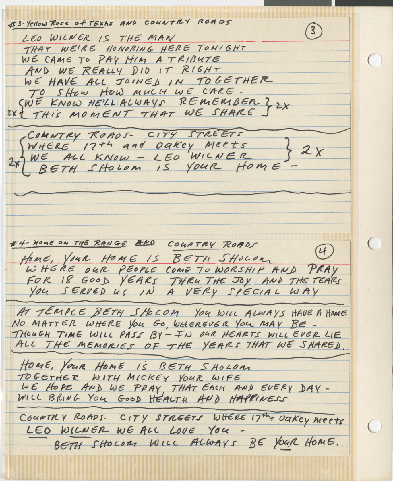 Lyrics set to musical tunes written by Simon Bergman