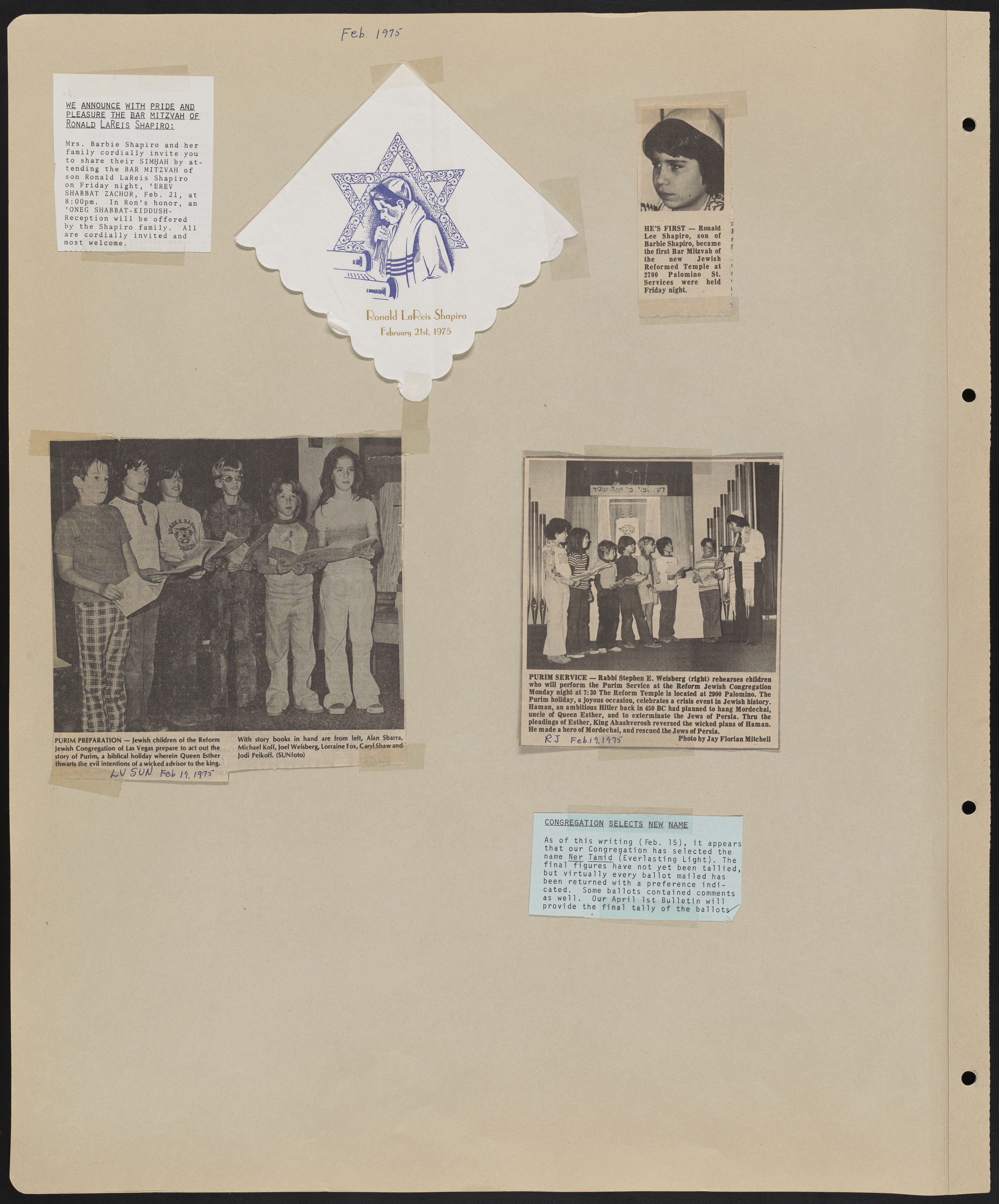Congregation Ner Tamid Scrapbook, image 09