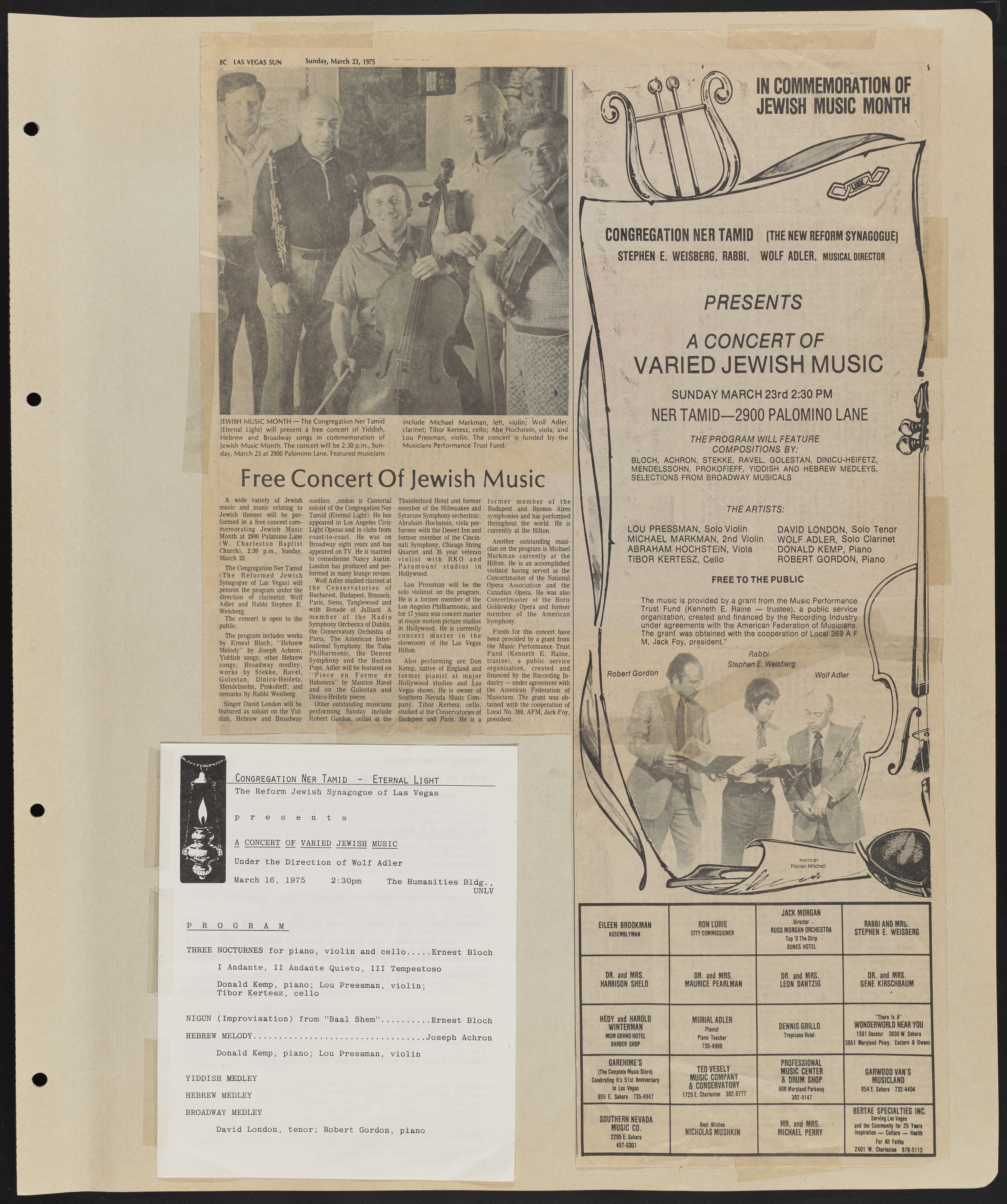 Congregation Ner Tamid Scrapbook, image 12