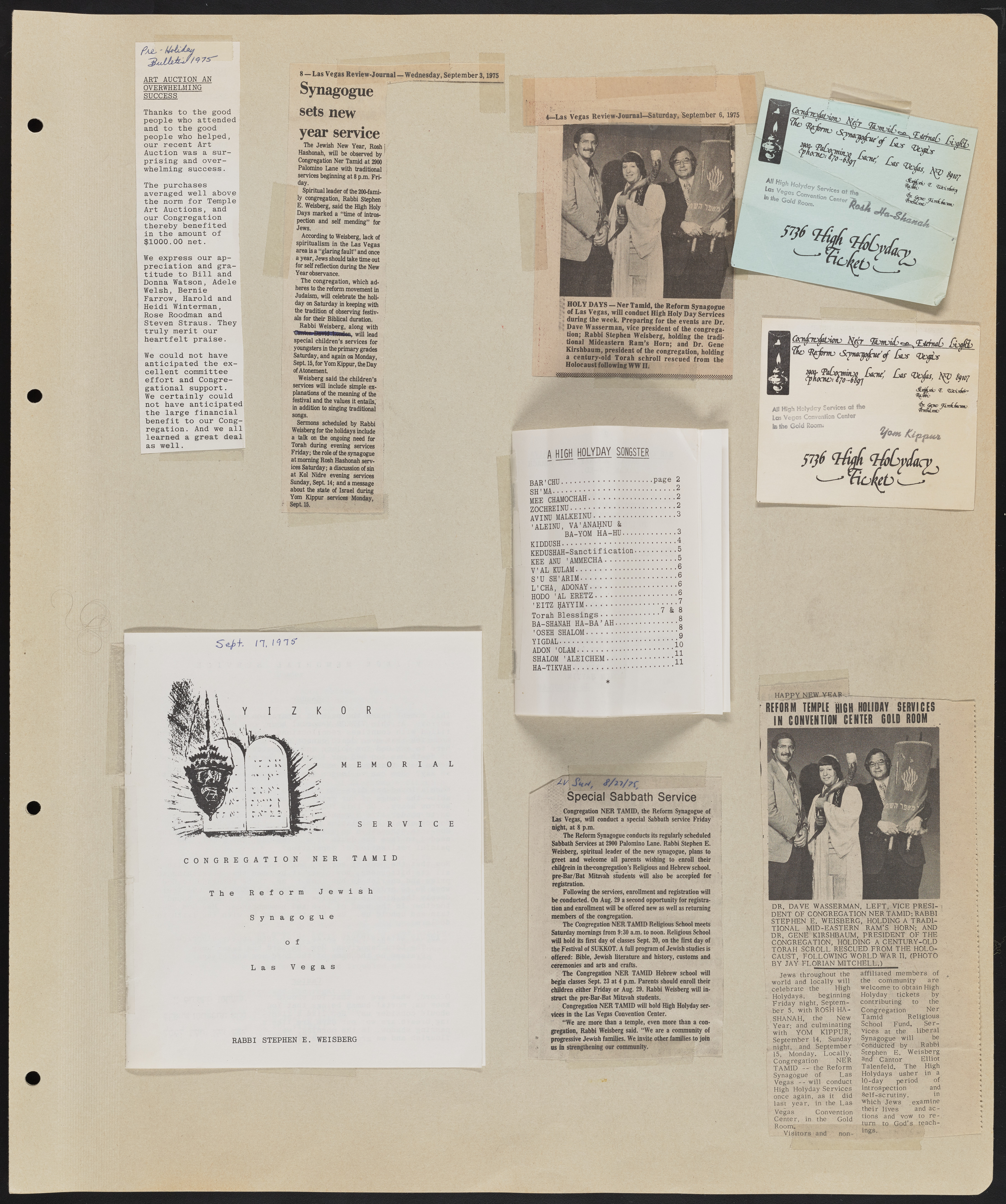 Congregation Ner Tamid Scrapbook, image 17