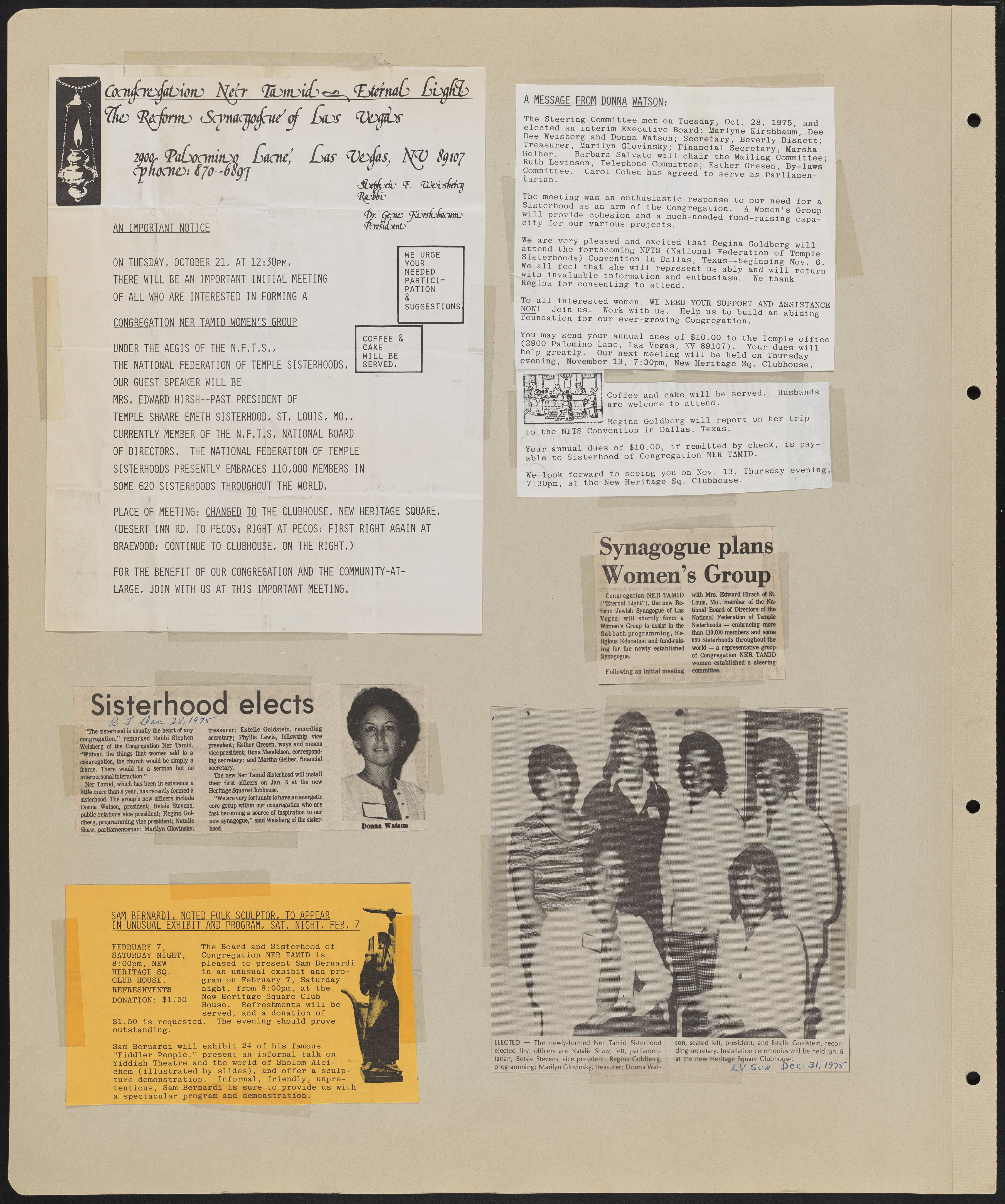 Congregation Ner Tamid Scrapbook, image 20
