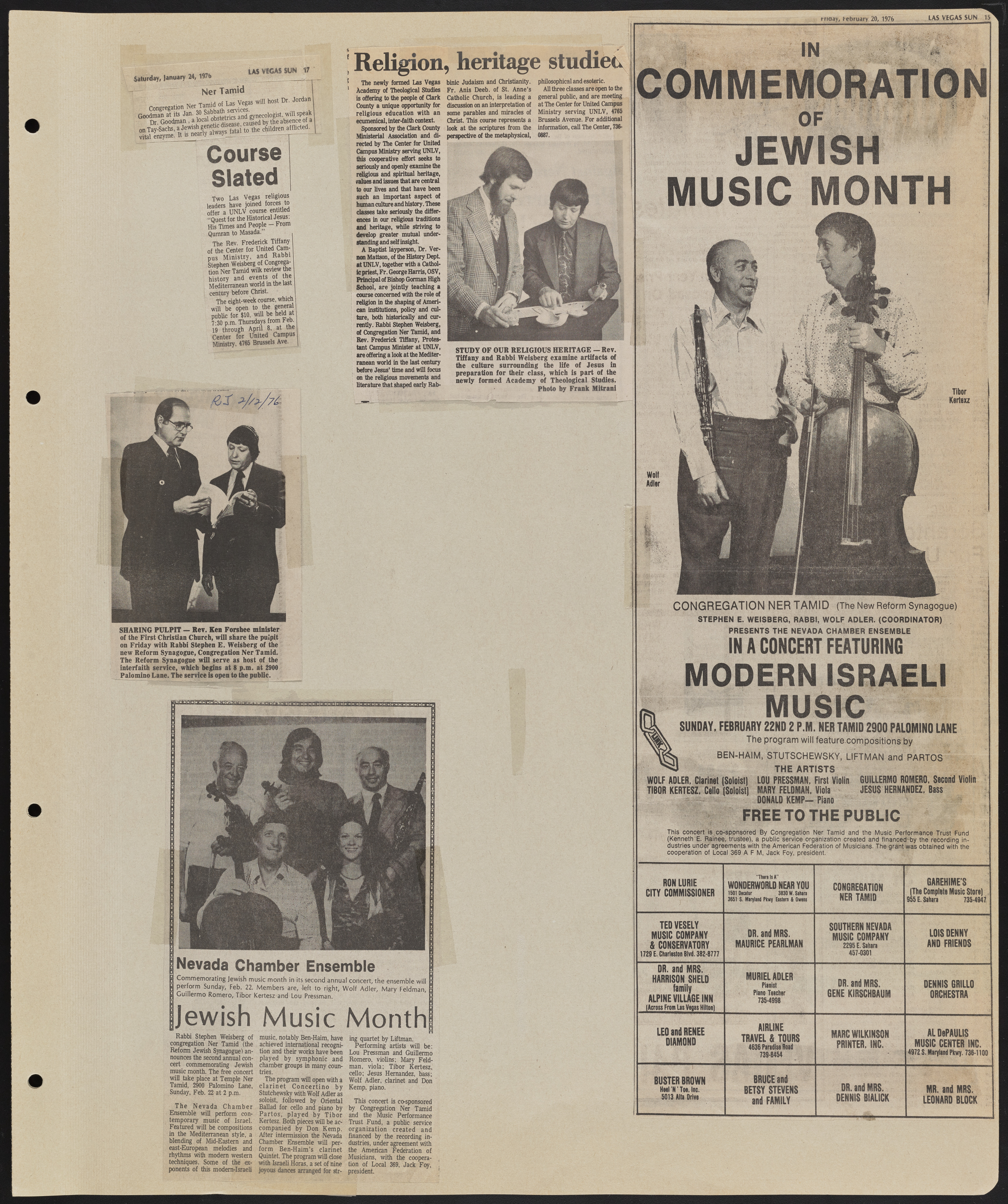 Congregation Ner Tamid Scrapbook, image 21